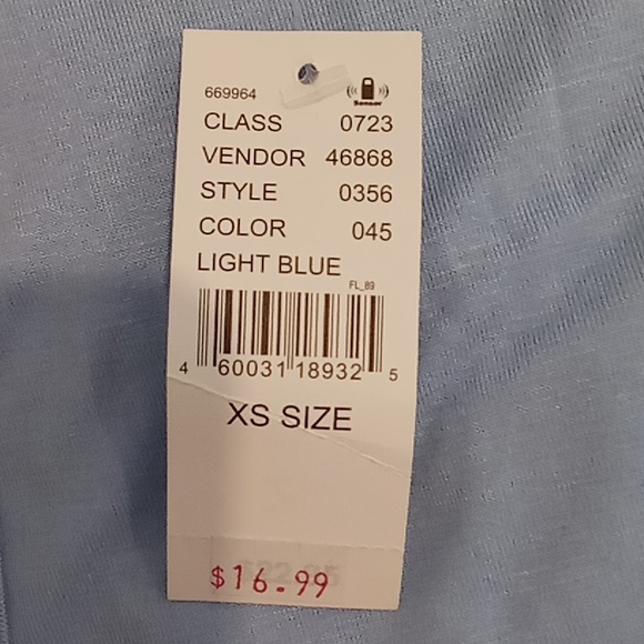 Blue tank top with flower cut out - Picture 4 of 4